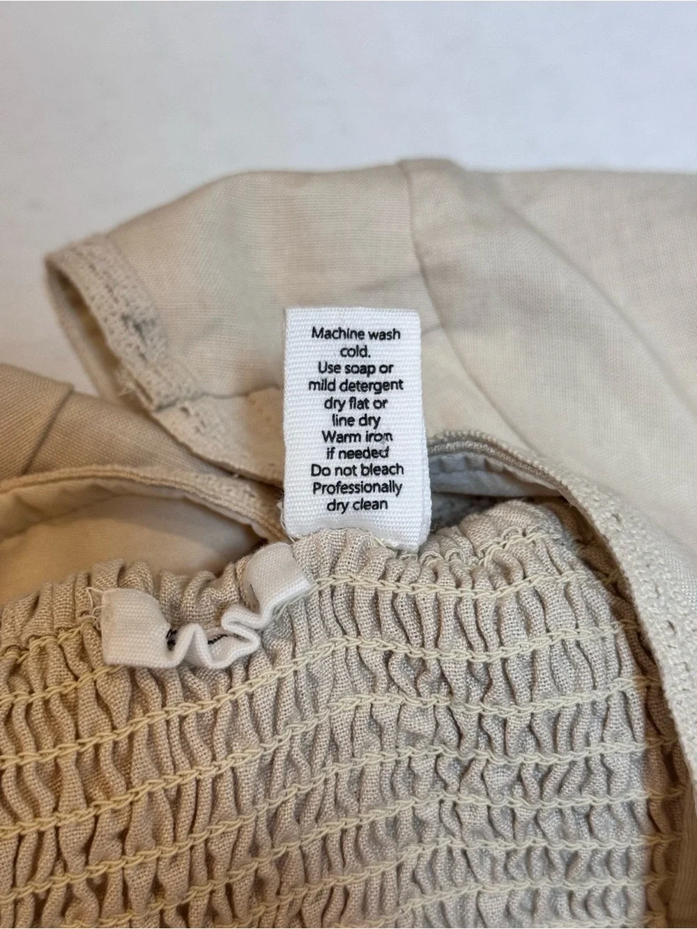 Cream Linen Blend Eyelet Peplum Top S Square Neck Cottagecore Coquette Prairie
